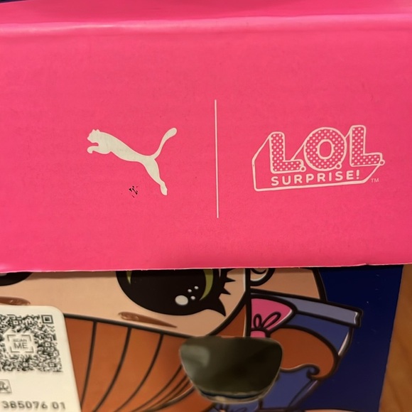 Puma Future Rider x LOL Surprise Shoes Youth 7C Pink Yellow Sneakers new w/box - Picture 4 of 13